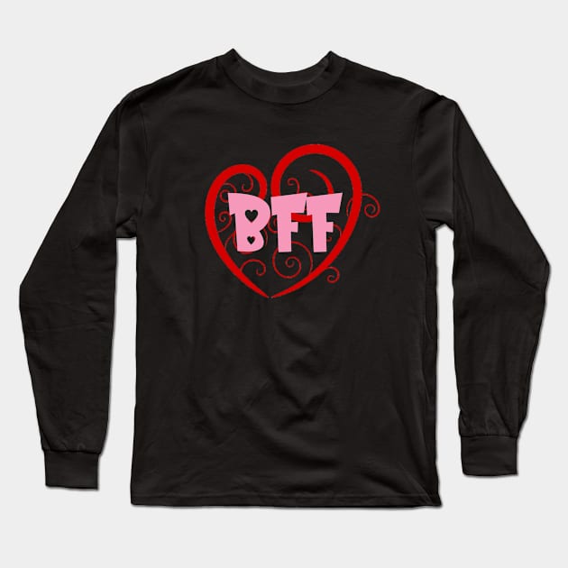 BFF Hearts Long Sleeve T-Shirt by tropicalteesshop